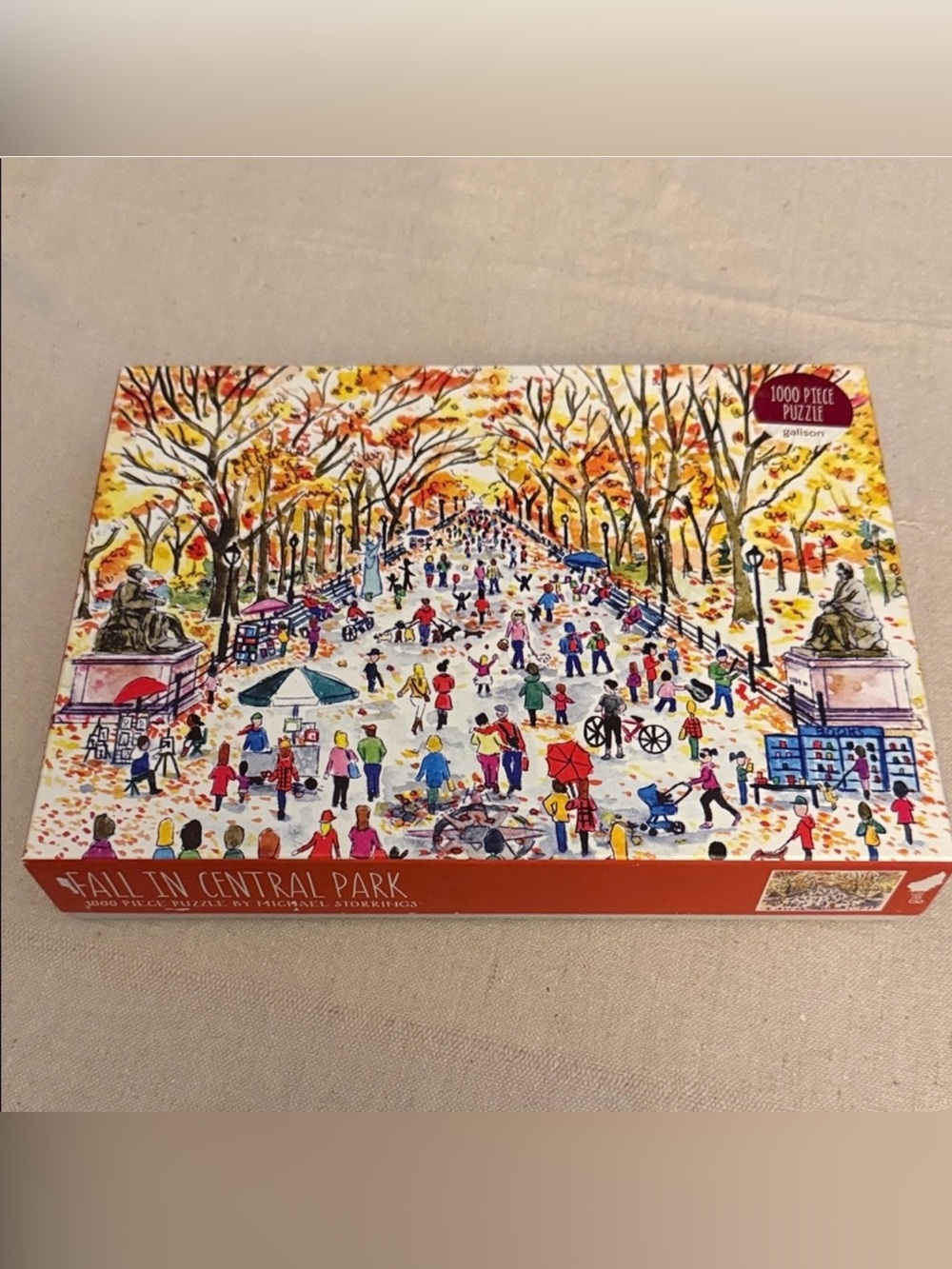 Galison Fall in Central Park 1000 Piece Puzzle Michael Storrings